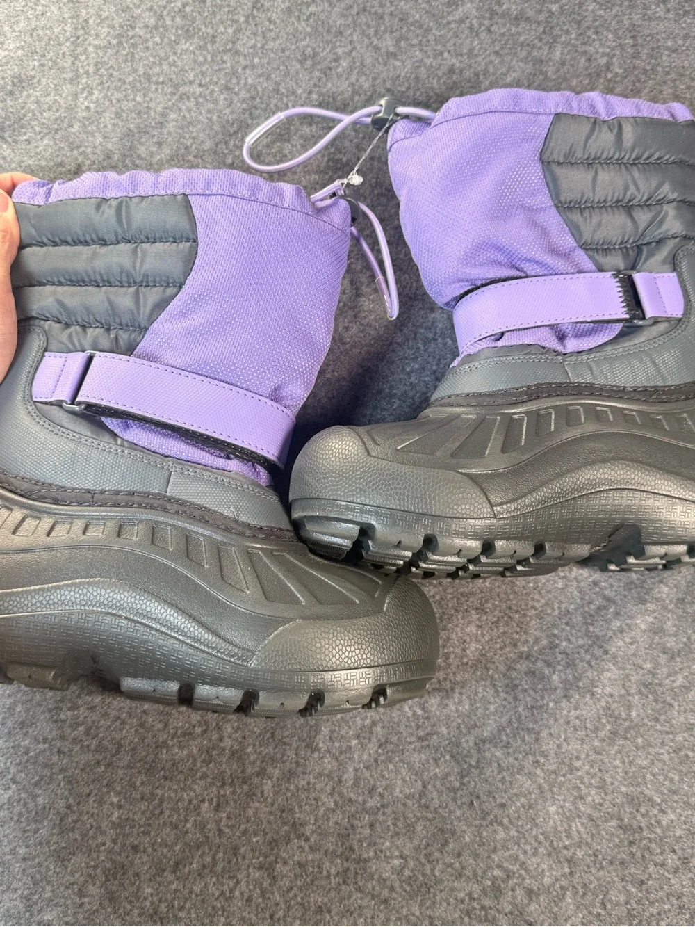 Columbia Kids 400g Insulated Winter Snow Boots Purple Black Size 13 Waterproof